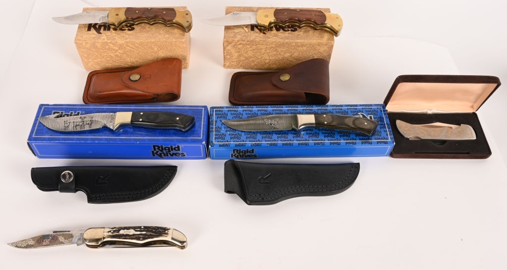 LOT OF 6 RIGID FIXED BLADE KNIVES (1 of 11)