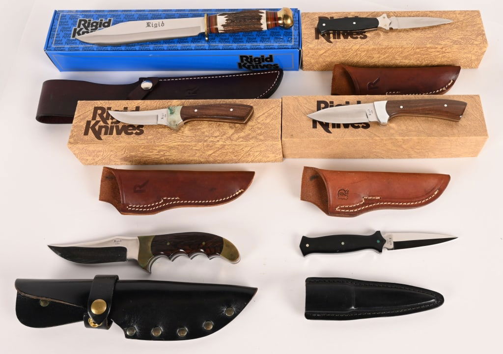 LOT OF 6 RIGID FIXED BLADE KNIVES (1 of 9)