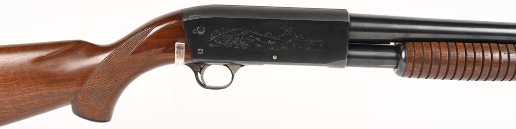 ITHACA MODEL 37 FEATHERLIGHT PUMP ACTION 12 GA. - 2