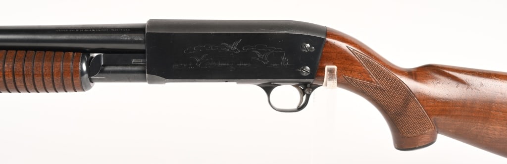 ITHACA MODEL 37 FEATHERLIGHT PUMP ACTION 12 GA. - 5