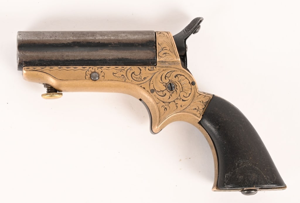 FACTORY ENGRAVED SHARPS 4 BARREL DERRINGER (1 of 6)