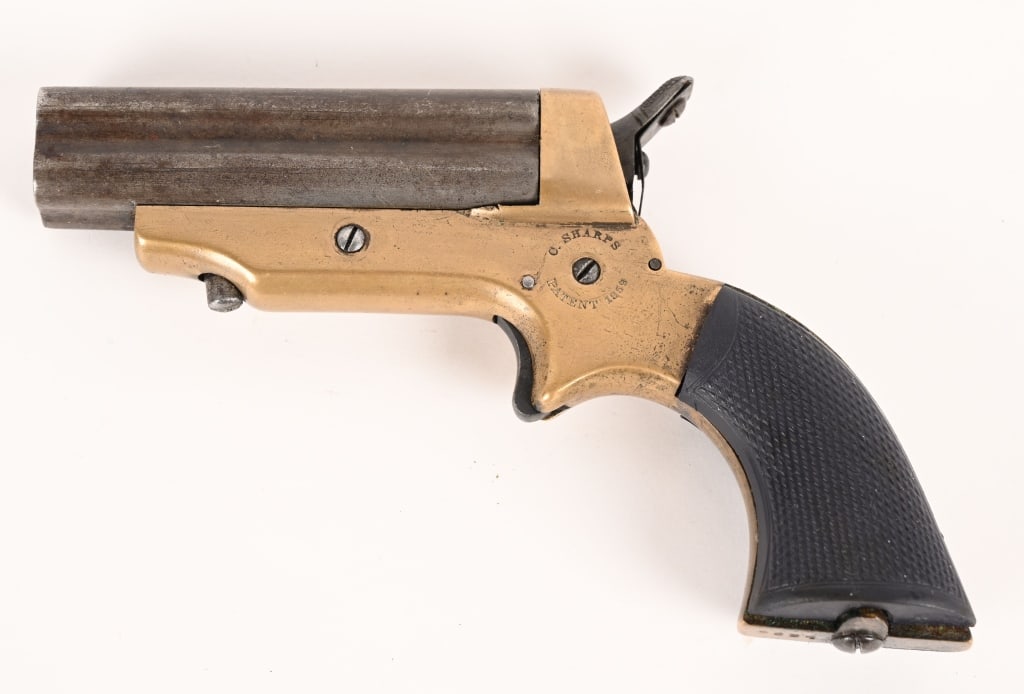 CIVIL WAR PERIOD C. SHARPS 4-BARREL DERINGER (1 of 6)