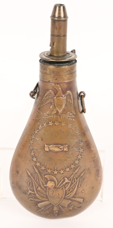 US MEXICAN WAR 1846 DATED AMES PEACE FLASK - 2