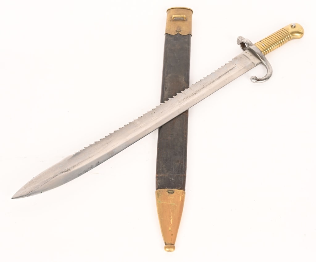 BELGIUM M1868 TERSEN SAWBACK SWORD BAYONET (1 of 8)
