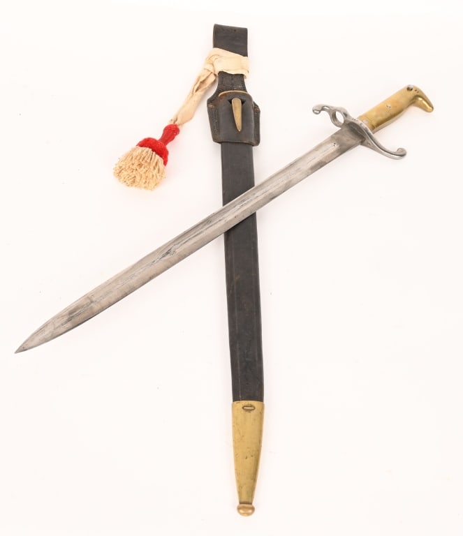 IMPERIAL GERMAN 1871 PATTERN COMBAT BAYONET W FROG (1 of 9)