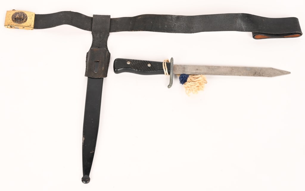WWI IMPERIAL GERMAN KINDER SIDE KNIFE W BELT RIG (1 of 7)