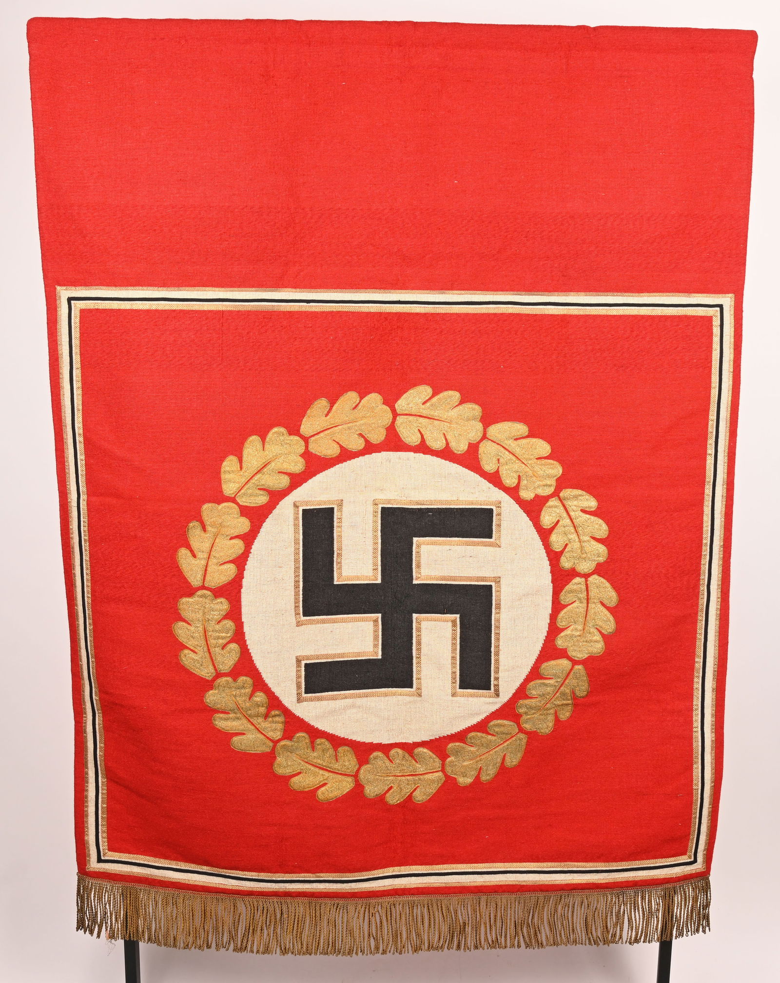 WWII NAZI GERMAN REICHS CHANCELLERY WALL TAPESTRY: The new Reich Chancellery ordered by Adolf Hitler in 1938 and handed over to Albert Speer for completion and finished in 1939 with a cost equivalent of over one billion dollars was to be the center of