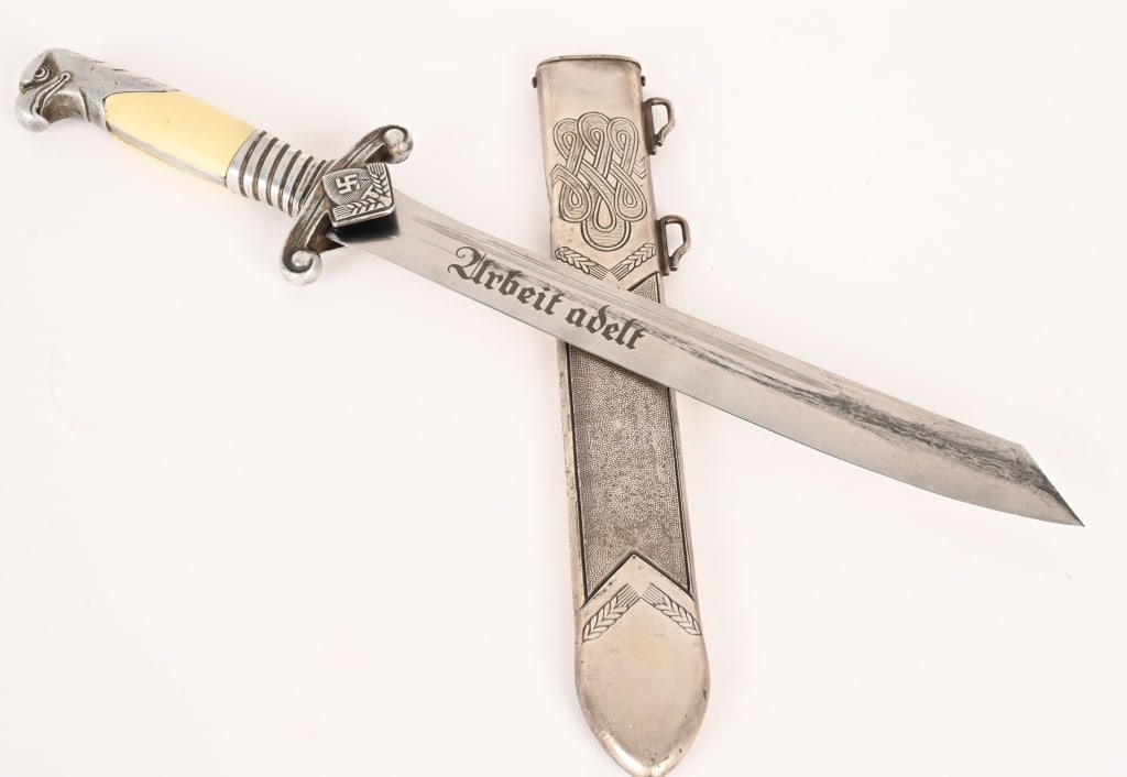 WWII NAZI GERMAN RAD LEADER'S DAGGER F.W. HOLLER (1 of 6)