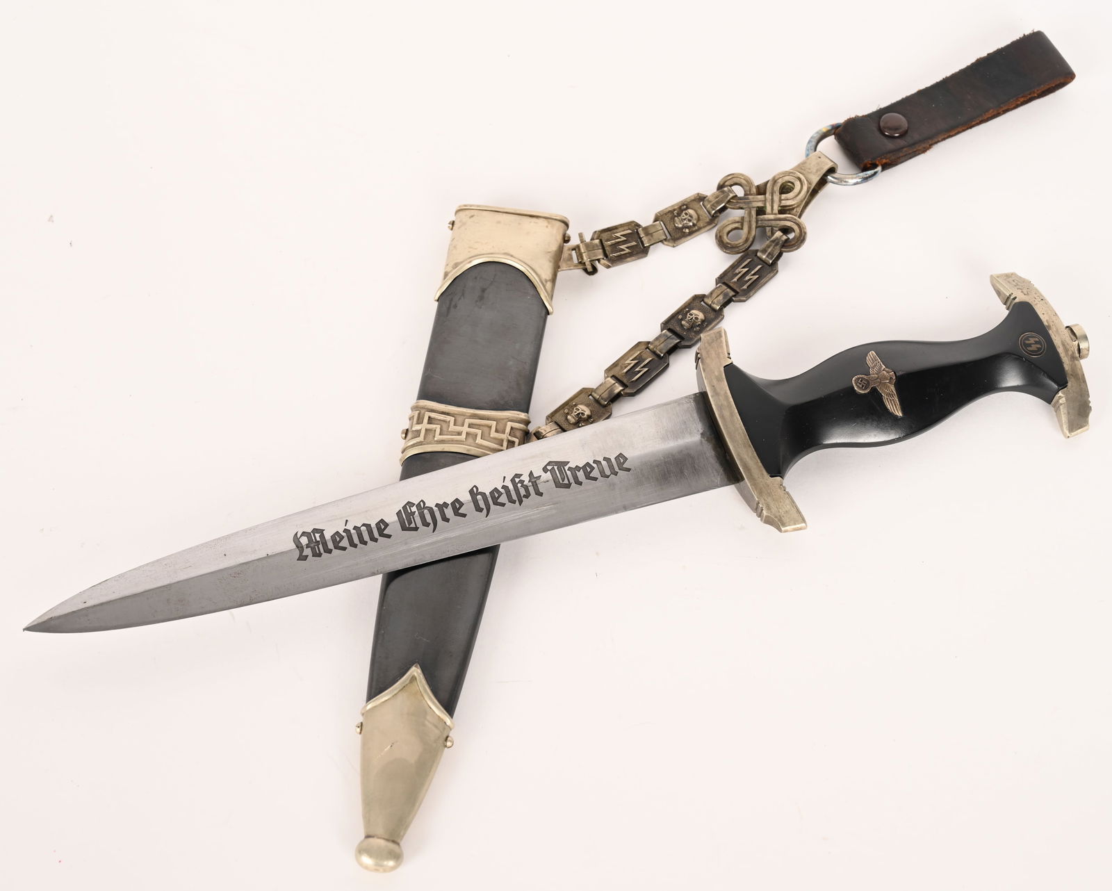WWII NAZI GERMAN CHAINED M36 SS SERVICE DAGGER WW2 (1 of 11)