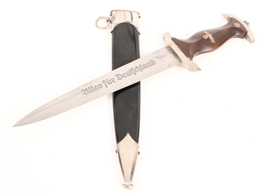 WWII NAZI GERMAN NSKK DAGGER BY M7/28 w/ SCABBARD (1 of 7)