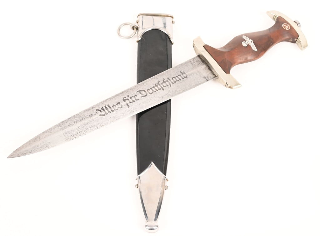 WWII NAZI GERMAN NSKK PARTIAL GROUND ROHM DAGGER (1 of 7)