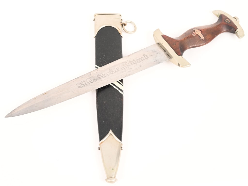 WWII NAZI GERMAN NSKK DAGGER, & SCABBARD F.DICK (1 of 7)