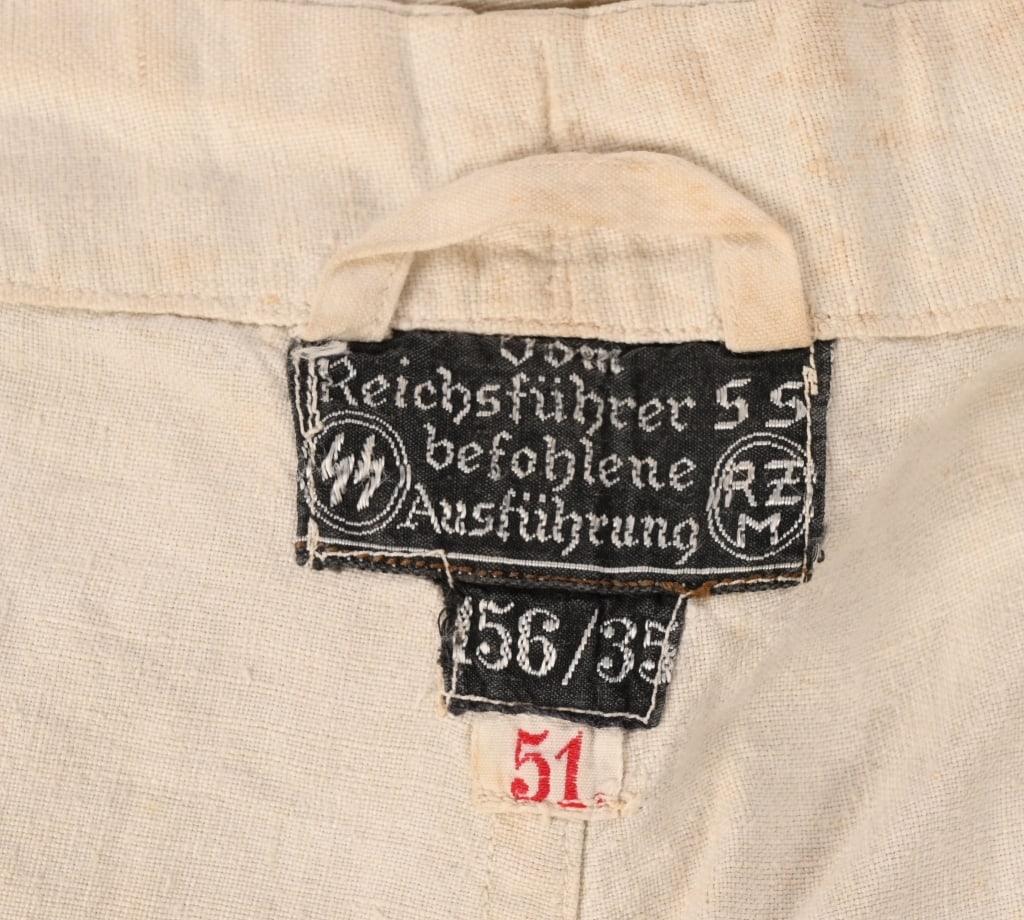 WWII NAZI GERMAN WAFFEN SS WHITE CAMO TROUSERS WW2 - 3