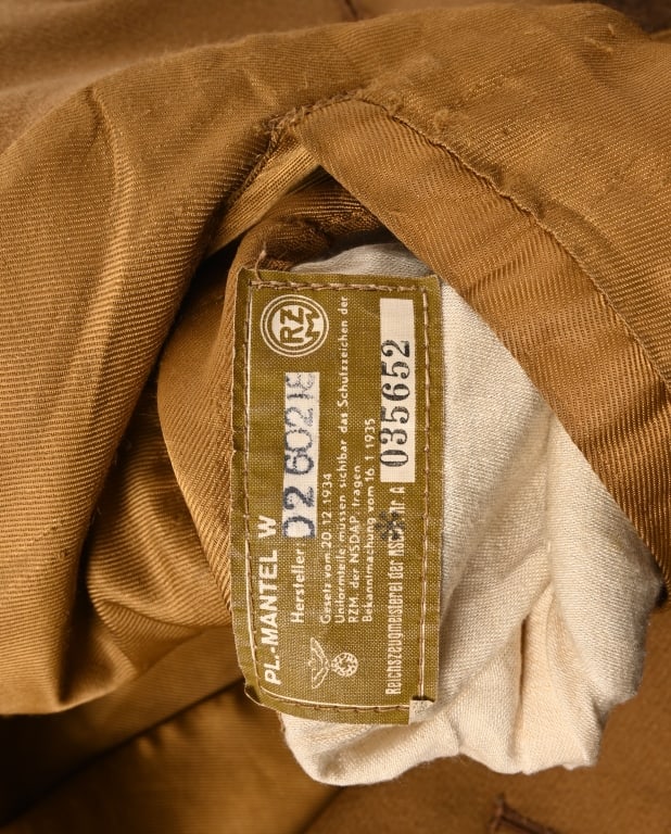 WWII NAZI GERMAN ORTS BLOCKWART LEVEL OVERCOAT WW2 - 9