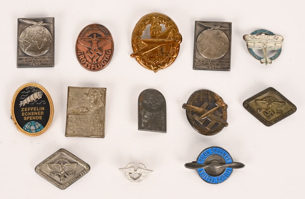 WWII NAZI GERMAN TINNIE LOT DLV & NSKK BADGE WW2: WWII Nazi German Tinnie lot primarily the DLV and NSFK. All tinnies are in excellent condition.The German Air Sports Association (Deutscher Luftsportverband, or DLV e. V.) was an organization that was