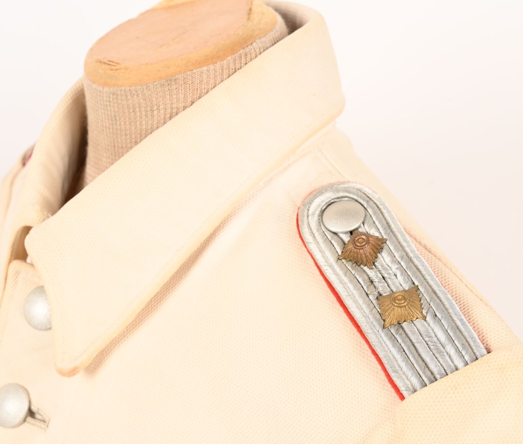 WWII NAZI GERMAN HAUPTMANN WHITE SUMMER TUNIC - 4