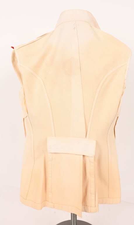 WWII NAZI GERMAN HAUPTMANN WHITE SUMMER TUNIC - 7