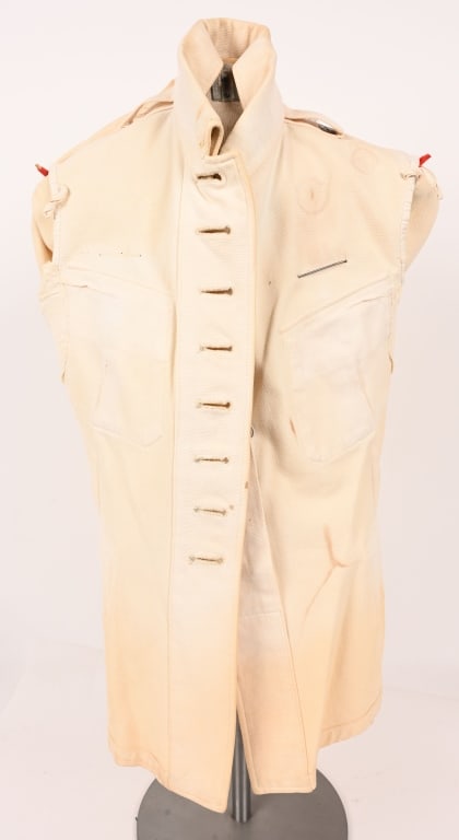 WWII NAZI GERMAN HAUPTMANN WHITE SUMMER TUNIC - 8