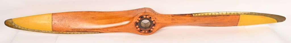 WWII 78" WOOD AIRPLANE PROPELLER TESTPILOT WW2: WWII Test Pilot Wood Propeller measuring 78 inches with reinforced edges. Well marked but faint. Excellent.