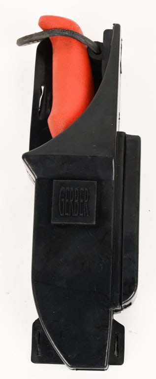 ORANGE HANDLED NEPTUNE GERBER DIVE KNIFE - 4