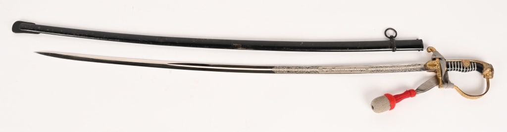 WWII PRESENTATION TRIPLE ENGRAVED EICKHORN SWORD - 5
