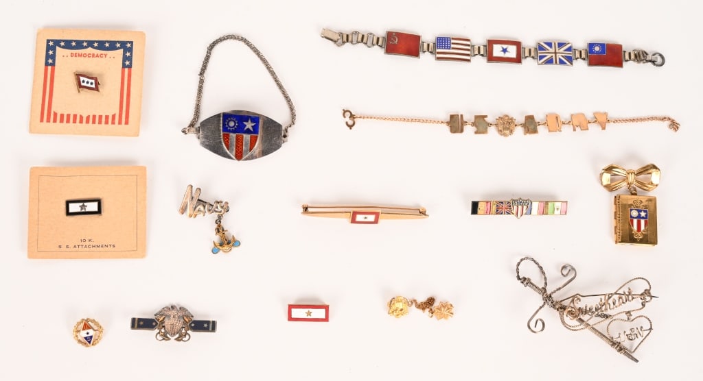 WWII US ARMY SWEETHEART JEWELRY LOT CBI WW2 (1 of 5)