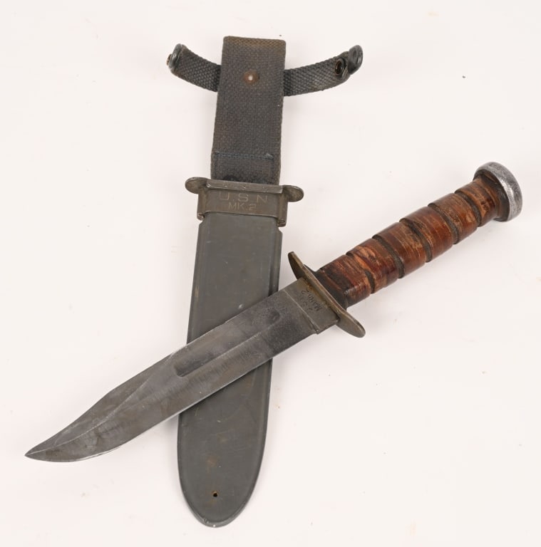 WWII US NAVY MARK II COMBAT KNIFE BY RCC WW2 (1 of 5)