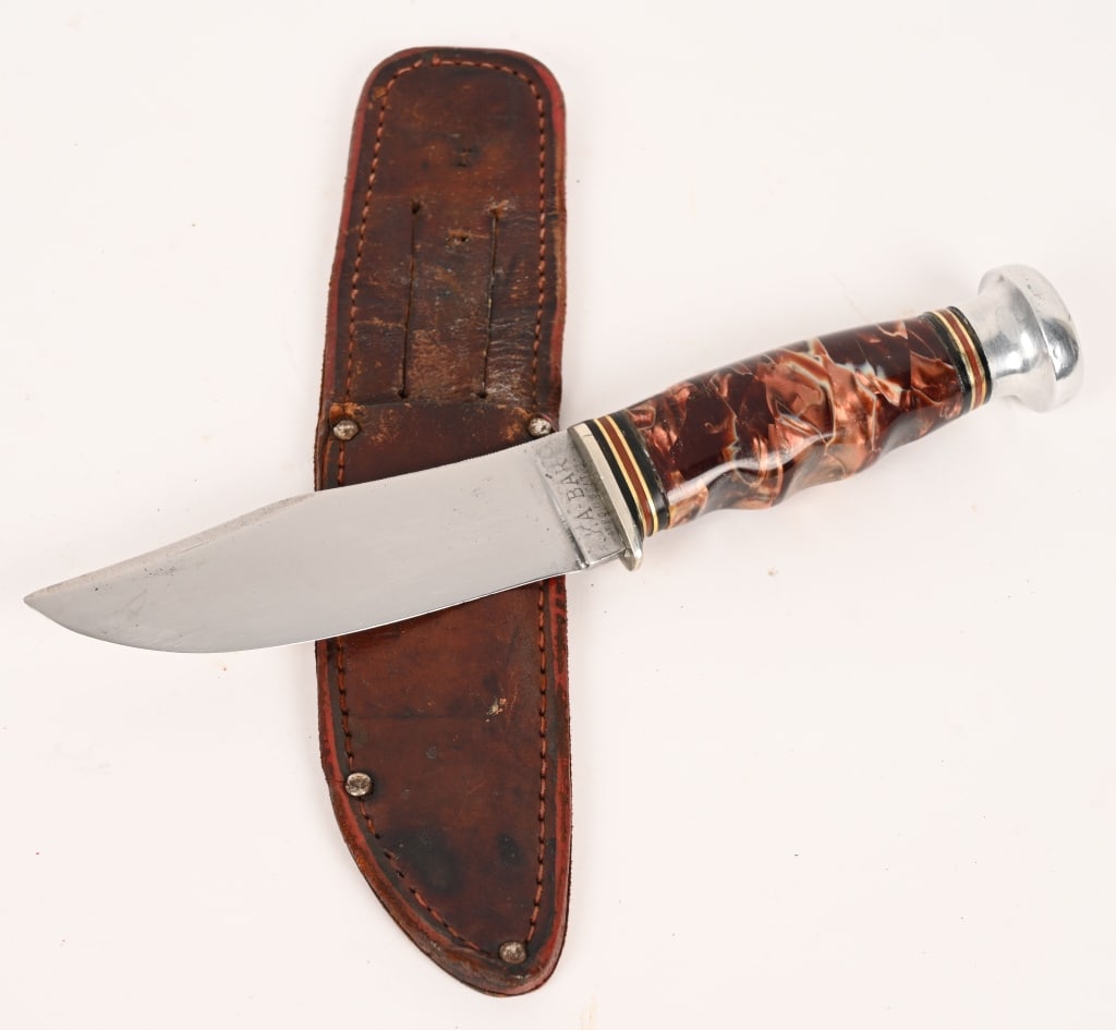 WWII KA-BAR HUNTING KNIFE W CELLULOID HANDLE (1 of 5)