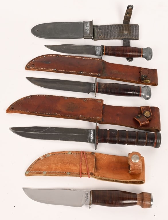 WWII US NAVY FIGHTING KNIFE LOT RH-35 RH-36 RH-37 (1 of 9)