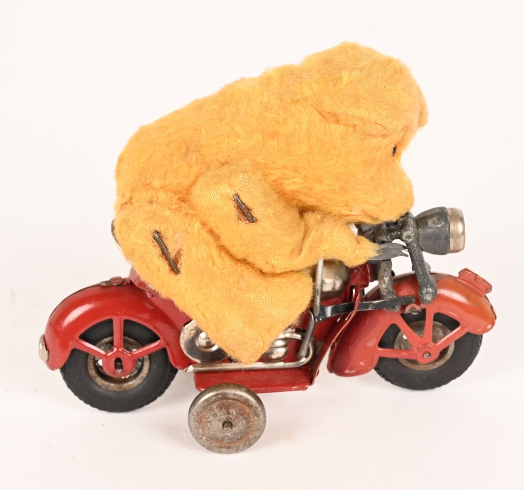 GUNTHERMANN WINDUP BEAR ON MOTORCYCLE - 3