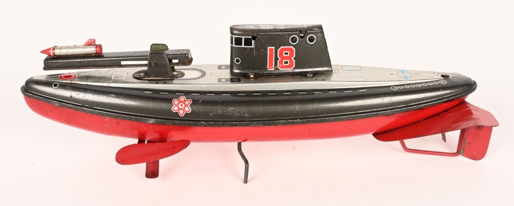 JAPAN TIN WINDUP ATOMIC SUBMARINE (1 of 6)