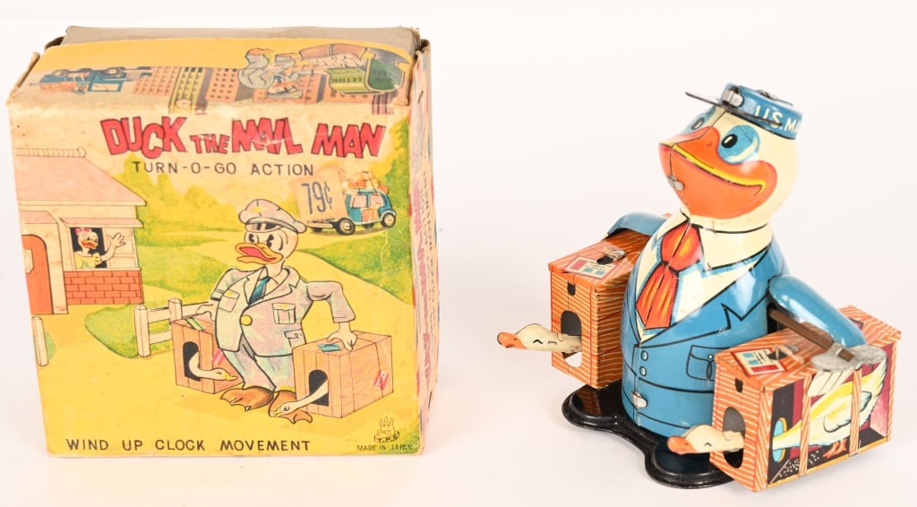 TPS TIN WINDUP DUCK THE MAILMAN w/ BOX (1 of 7)