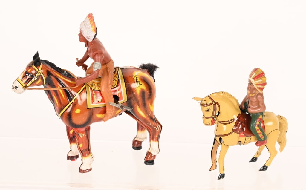 2- TIN WINDUP INDIAN ON HORSES (1 of 5)