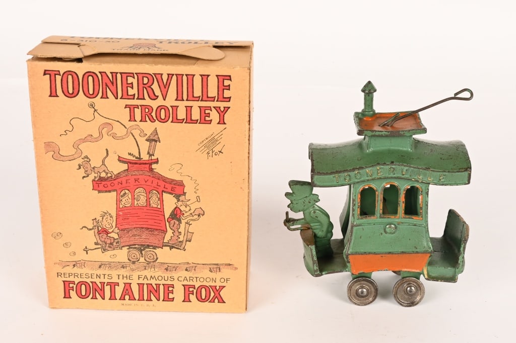 DENT CAST IRON TOONERVILLE TROLLEY w/ BOX (1 of 9)