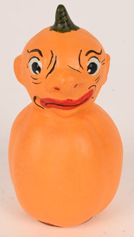 GERMAN HALLOWEEN PUMPKIN FACE CANDY CONTAINER (1 of 5)