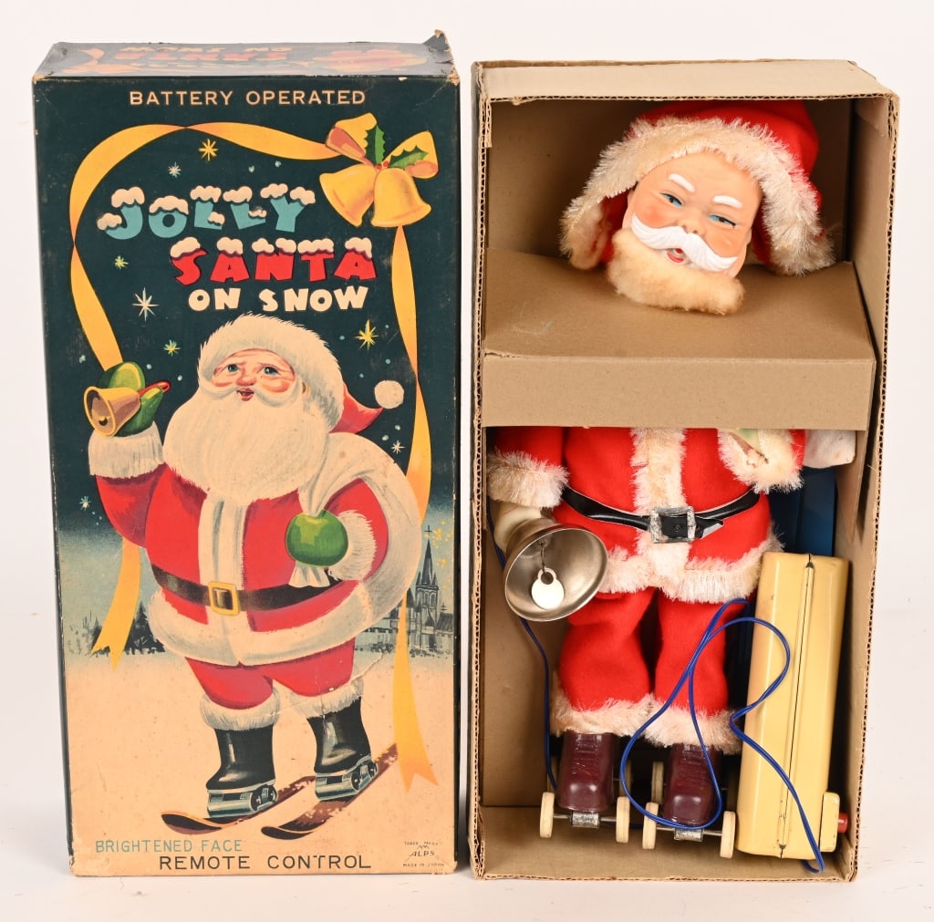 JAPAN BATTERY OP JOLLY SANTA ON SNOW w/ BOX (1 of 9)