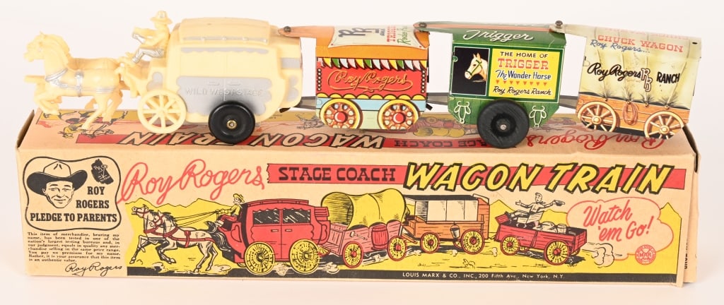 MARX WINDUP ROY ROGERS WAGON TRAIN w/ BOX (1 of 9)