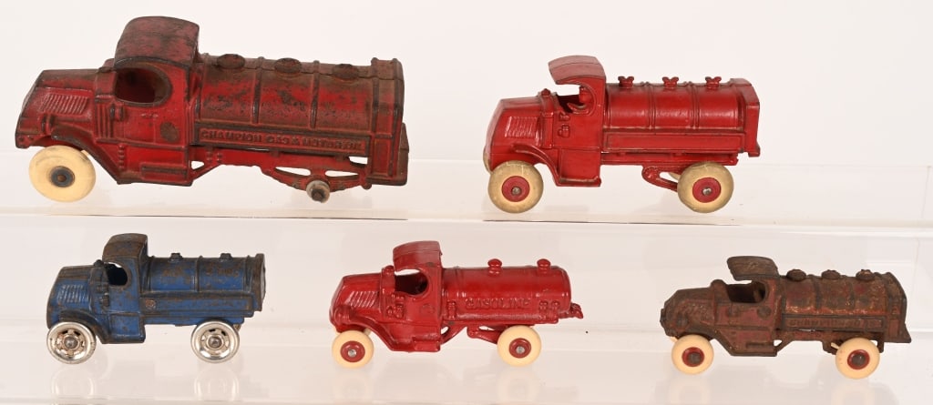 5- CAST IRON MACK GASOLINE TANK TRUCKS (1 of 3)