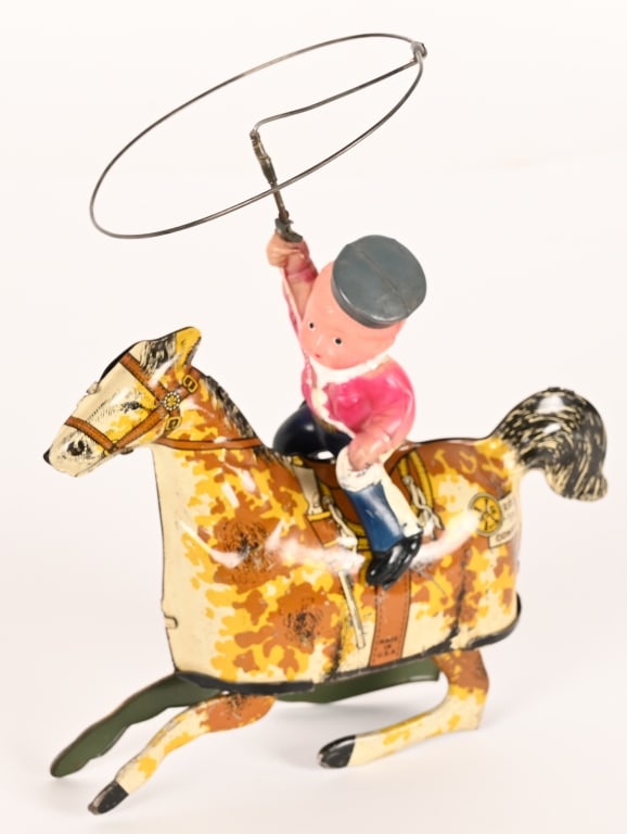 MARX TIN & CELLULOID WINDUP RIDE EM COWBOY (1 of 3)