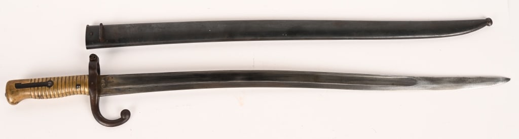 FRENCH MODEL 1866 CHASSEPOT BAYONET & SCABBARD (1 of 5)