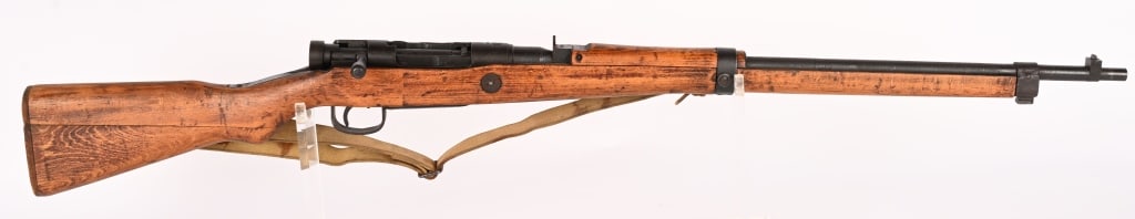 JAPANESE TYPE 99 LAST DITCH RIFLE 7.7 MM: SERIAL NUMBER: 94471. BARREL: 26". CALIBER: 7.7 JAP. MANUFACTURED; 1944-45. Nagoya factory rifle with last ditch features. Mum is intact. No import marks found. Matching serials on the receiver and bo
