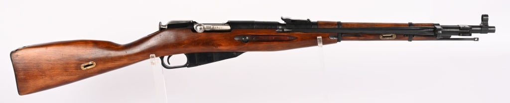 SOVIET RUSSIAN IZHEVSK M44 MOSIN NAGANT CARBINE: SERIAL NUMBER: 19140. BARREL: 20-1/2". CALIBER: 7.62X54R. MANUFACTURED: 1948. Import marked. Made at the Izhevsk Arsenal. Matching serials on the barrel shank, bolt, butt plate and trigger guard. Stan