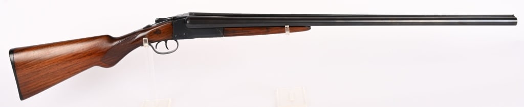 LEFEVER NITRO SPECIAL SHOTGUN SIDE BY SIDE SHOTGUN: SERIAL NUMBER: 105967. BARREL: 30". CHOKE: FULL(LEFT), MOD (LEFT). GAUGE: 12 GA. CHAMBER: 2 ¾". LOP: 13 ½". This vintage double barrel shotgun features checkered forend and stock, and groove