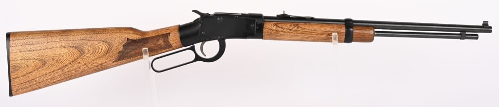 ITHACA MODEL 49 SINGLE SHOT RIFLE .22LR: SERIAL NUMBER: 490541119. BARREL: 18". CALIBER: .22 S L LR. MANUFACTURED: 1960S. Single shot, lever action, with factory blade front and u-notch leaf rear. Factory blued/black finish. Pain, oil
