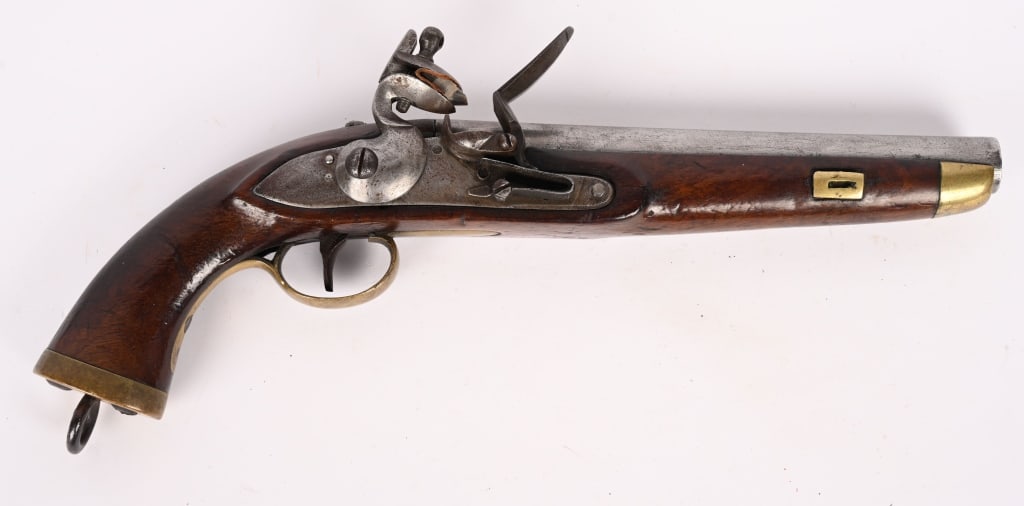 BELGIAN MILITARY FLINTLOCK PISTOL (1 of 12)