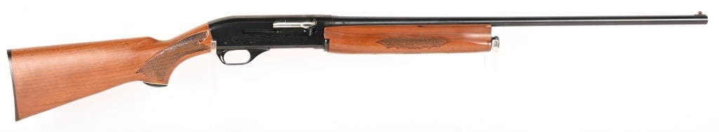 ITHACA MODEL 51 20 GA SEMI-AUTO SHOTGUN: SERIAL NUMBER: 510083035 BARREL: 28" CALIBER: 20 GA. 2 3/4" SHELLS. MANUFACTURED: 1980 Metal is blue finished steel with red bead front sight. Hardwood stock and forend with press checkering. Black