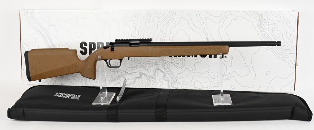 SPRINGFIELD ARMORY MODEL 2020 BOLT ACTION 22LR: SERIAL NUMBER: TH471-24D08681. BARREL: 20". CALIBER: 22 LR. Featuring a reinforced synthetic stock modeled after the popular Model 2020 Waypoint, the Model 2020 Rimfire Target has free floated barrel