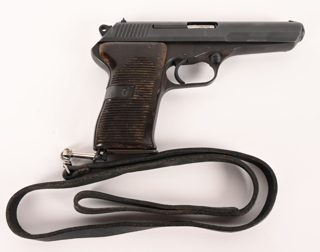 CZECH CZ-52 SEMI AUTO PISTOL 7.62 TOK: SERIAL NUMBER: AZ1164. BARREL: 4-3/4". CALIBER: 7.62X25MM. MANUFACTURED: 1954. Import marked on the right side of the slide. Matching serials on the frame, slide and barrel. Standard sights,