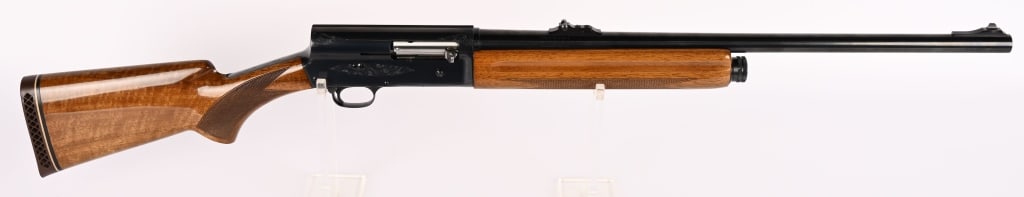 BELGIAN BROWNING MAGNUM TWELVE A5 SHOTGUN: SERIAL NUMBER: 70V57513. BARREL: 24". GAUGE: 12 GA. CHOKE: CYL. CHAMBER: 3". LOP: 14 1/4". DAC: 1 1/2". DAH: 2 5/8". MANUFACTURED: 1970. The Browning Magnum Twelve is a 12-gauge, 3-inch chambered,