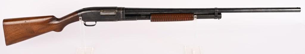 1915 WINCHESTER MODEL 1912 SLIDE ACTION SHOTGUN: SERIAL NUMBER: 119806. BARREL: 30". GAUGE: 12 GA. CHOKE: FULL. CHAMBER: 2 ¾". LOP: 13 1/2". MANUFACTURED: 1915. The Winchester Model 1912 (often shortened to Model 12) is an iconic, hammerless,